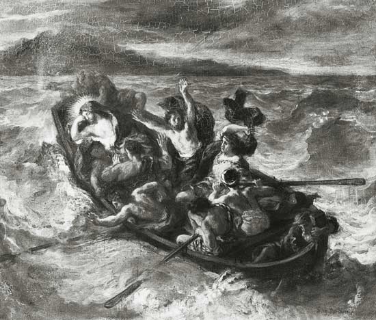 Christ on the Sea of Galilee à Eugène Delacroix