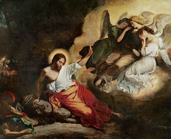 Le Christ dans le jardin des oliviers (Christ au mont des oliviers) à Eugène Delacroix