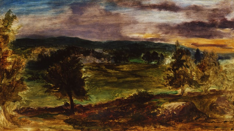 Landscape at Champrosay à Eugène Delacroix