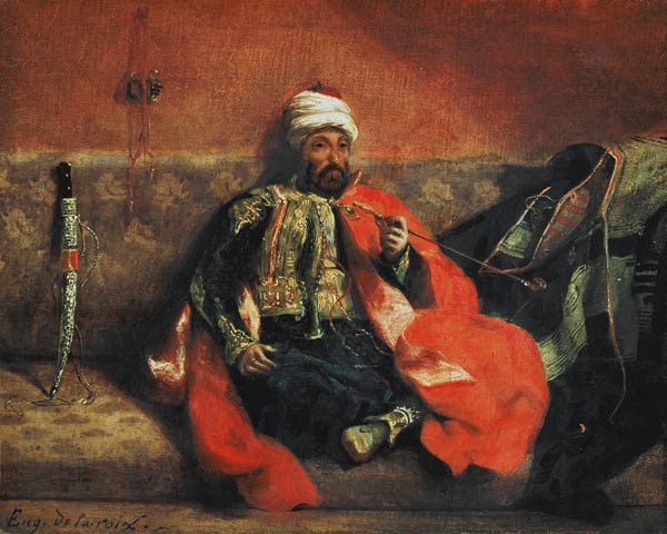 Turc fumant sur un Divan à Eugène Delacroix