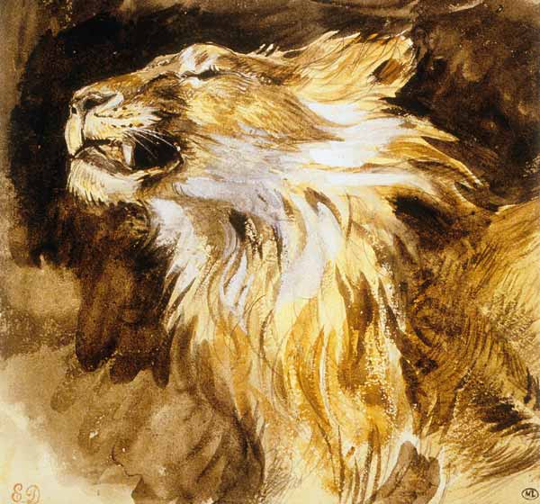 Roaring Lion à Eugène Delacroix