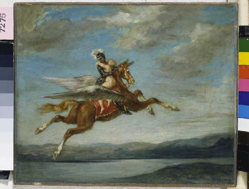 Roger et Angélique à Eugène Delacroix