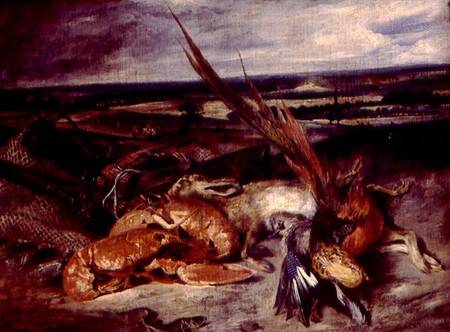 Still Life with Lobsters à Eugène Delacroix