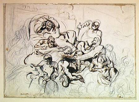 Study for the Death of Sardanapalus à Eugène Delacroix