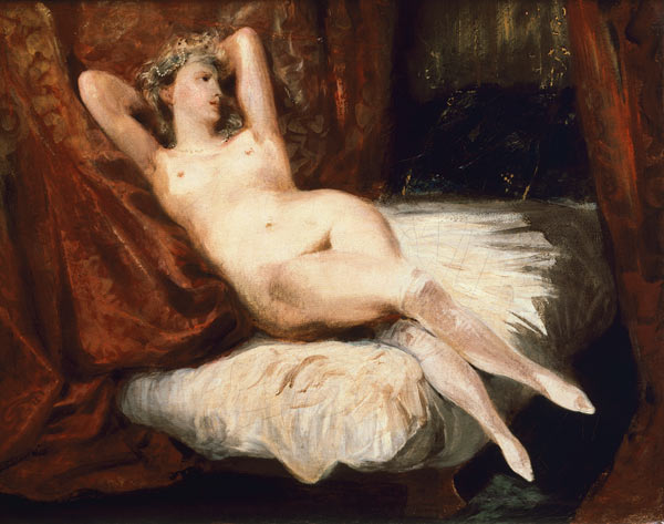 Woman with White Stockings à Eugène Delacroix