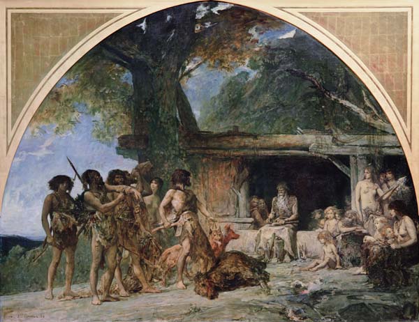 The Stone Age, returning from a bear hunting à Fernand Cormon