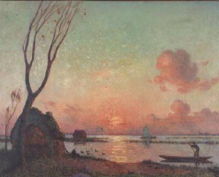 Sunset in Grande Briere à Fernand Loyen du Puigaudeau