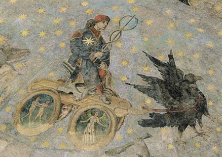 The Chariot of Mercury, detail from the vaulting of the 'Cielo de Salamanca' à Fernando Gallegos