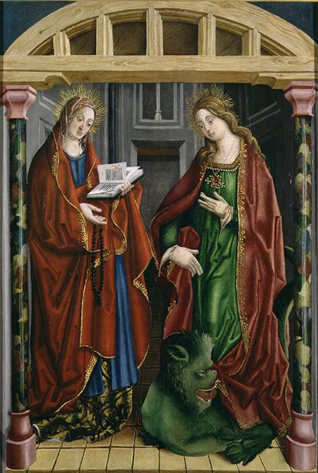 Two female saints, possibly St. Mary Magdalene and St. Martha à Fernando Gallegos