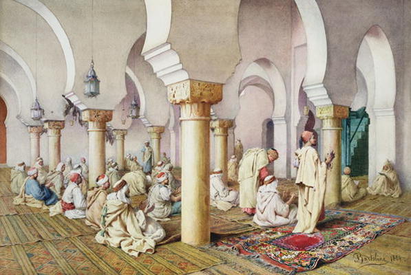 At Prayer in the Mosque, 1884 à Filipo or Frederico Bartolini