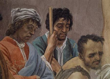 The Dispute with Simon Mago, and the Crucifixion of St. Peter (Detail of figures around St. Peter's à Filippino Lippi