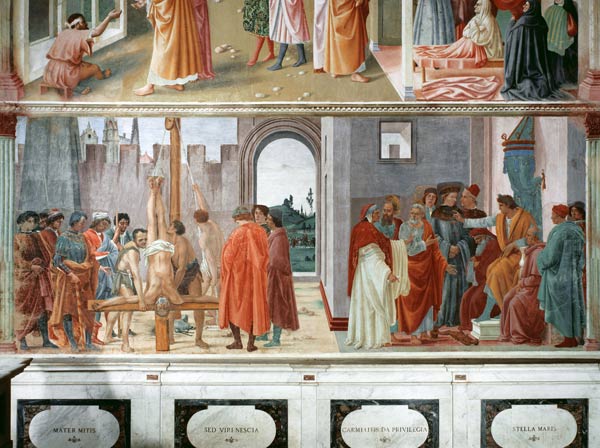 The Dispute with Simon Mago and the Crucifixion of St. Peter à Filippino Lippi