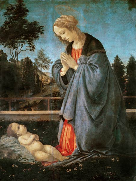 Madonna worshipping the Child, c.1477-80 à Filippino Lippi