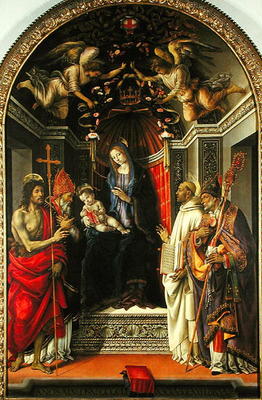 Madonna and Child with Saints, 1486 (tempera on panel) à Filippino Lippi