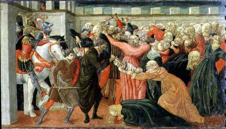 The Massacre of the Innocents, detail of a predella panel à Filippino Lippi