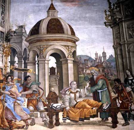 The Raising of Drusiana, from the Strozzi Chapel à Filippino Lippi