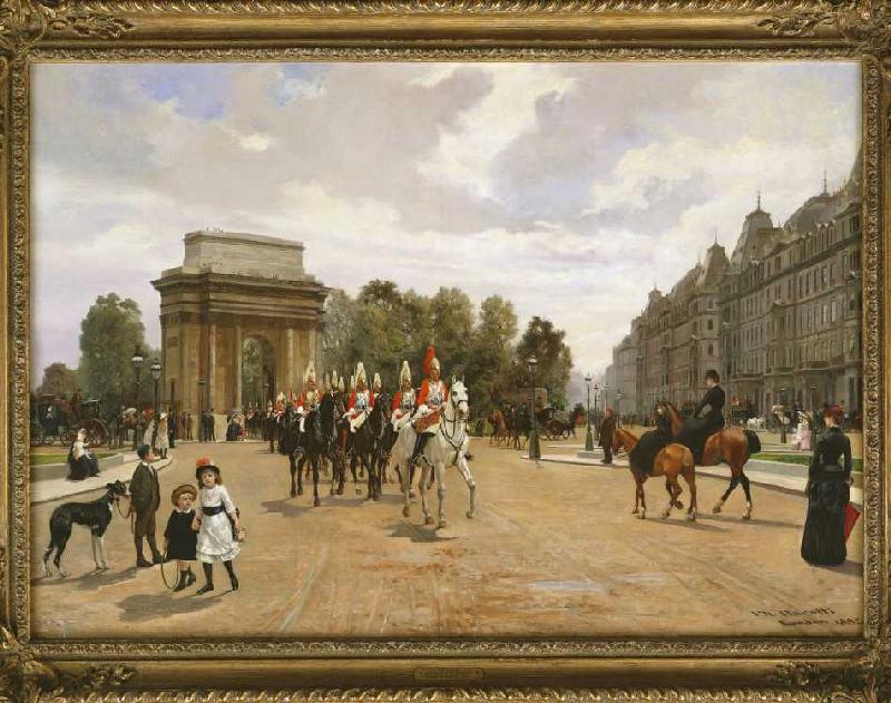 Die Life Guards passieren Hyde Park Corner, London à Filippo Baratti