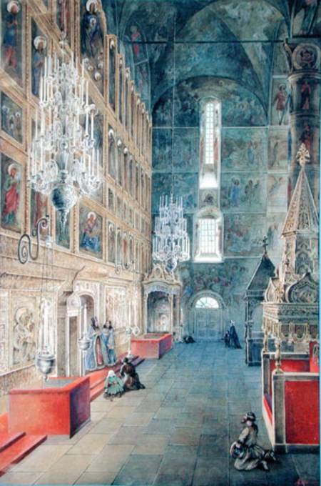 Interior of the Assumption Cathedral of the Moscow Kremlin à Fjodor Jakowlewitsch Aleksejew