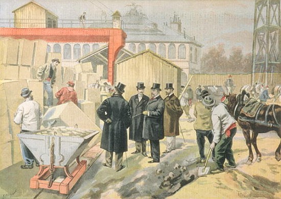 The Prince of Wales (1841-1910) Visiting the Building Site of the 1900 Universal Exhibition, from '' à F.L. Meaulle