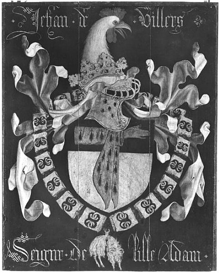 Coat of Arms of Jehan de Villers (d.1439), Seigneur of Lille Adam, 3rd Chapter of the Order of the G à École flamande