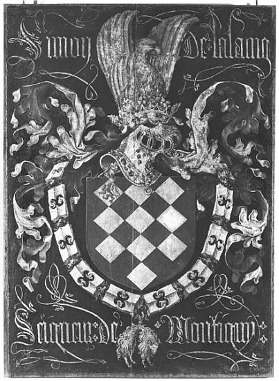 Coat of Arms of Simon de Lalaing (1405-76) Seigneur of Montigny, 1st Chapter of the Order of the Gol à École flamande