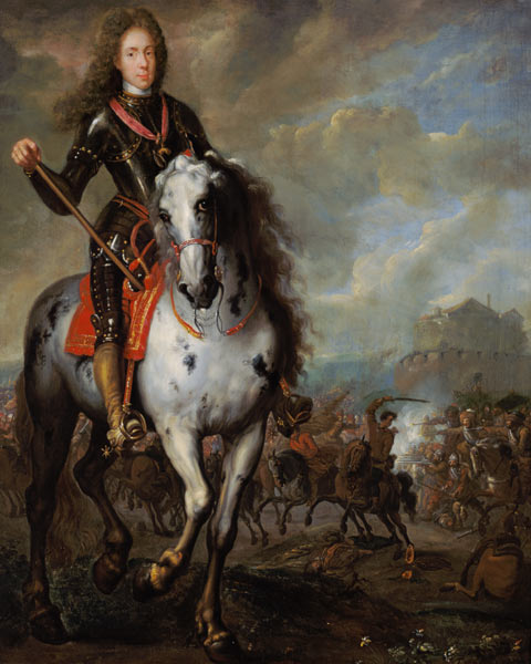 Equestrian Portrait of Prince Eugene de Savoie (1663-1736) à École flamande