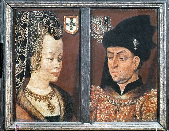 Portrait of Philip The Good, Duke of Burgundy, and his third wife Isabel of Portugal à École flamande