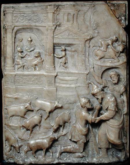 Relief depicting the Return of the Prodigal Son, from Malines à École flamande