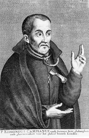 Saint Edmund Campion, from a print made Jacques Neeffs à École flamande