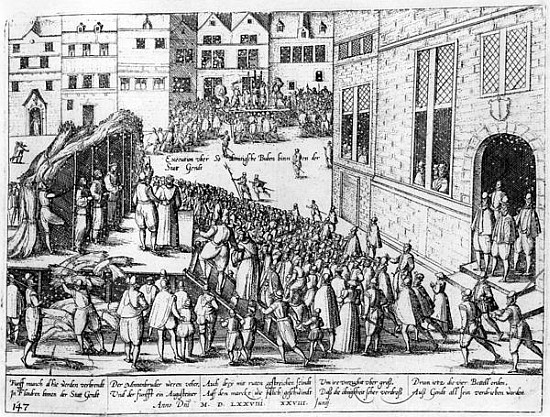 Scenes of the Spanish Inquisition at Ghent, June 1578 à École flamande