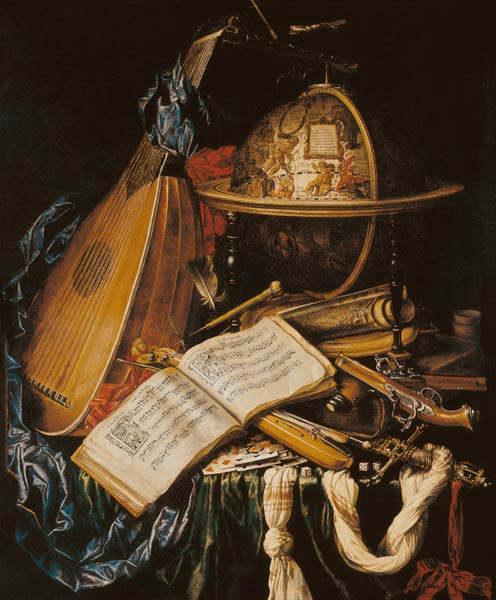 Still Life with Musical Instruments à École flamande