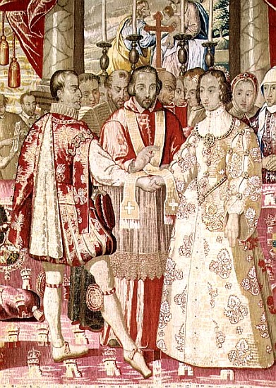 The Charles V Tapestry depicting the Marriage of Charles V (1500-58) to Isabella of Portugal (1503-3 à École flamande