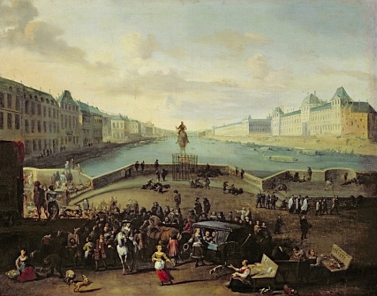 The Pont Neuf, Paris, 1665-69 à École flamande