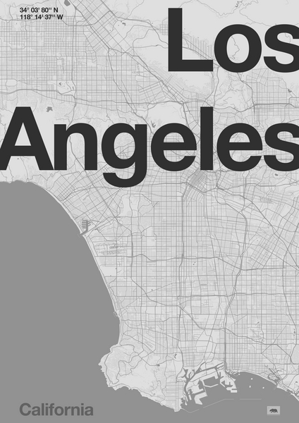 Los Angeles Minimal Map à Florent Bodart