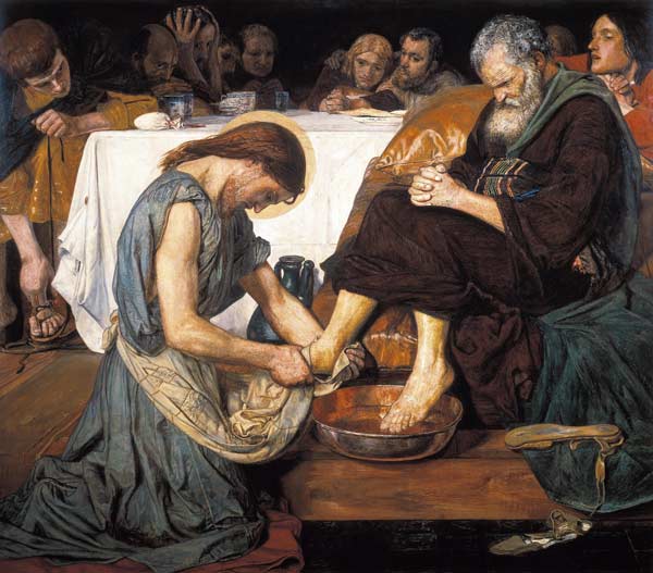 Christ washing Peter's feet à Ford Madox Brown