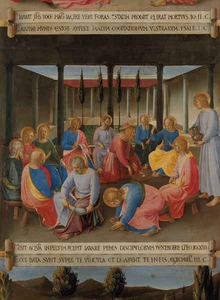The Washing of the Feet, detail from panel three of the Silver Treasury of Santissima Annunziata à Fra Beato Angelico