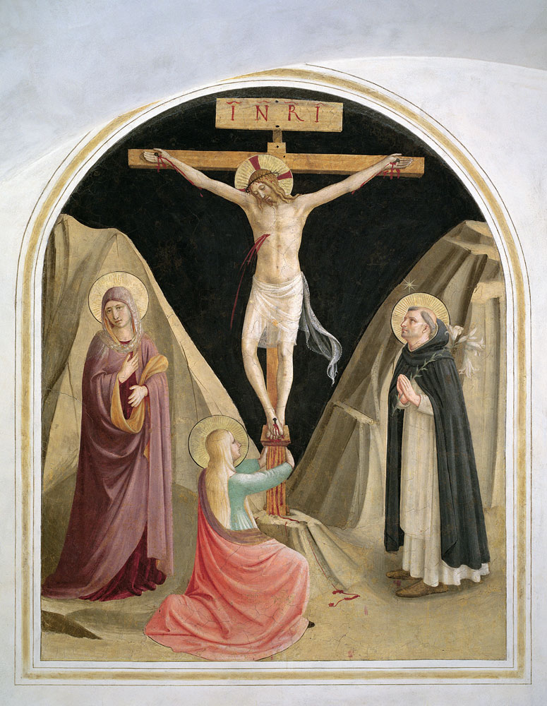 Crucifixion with St. Dominic, from cell 25 à Fra Beato Angelico