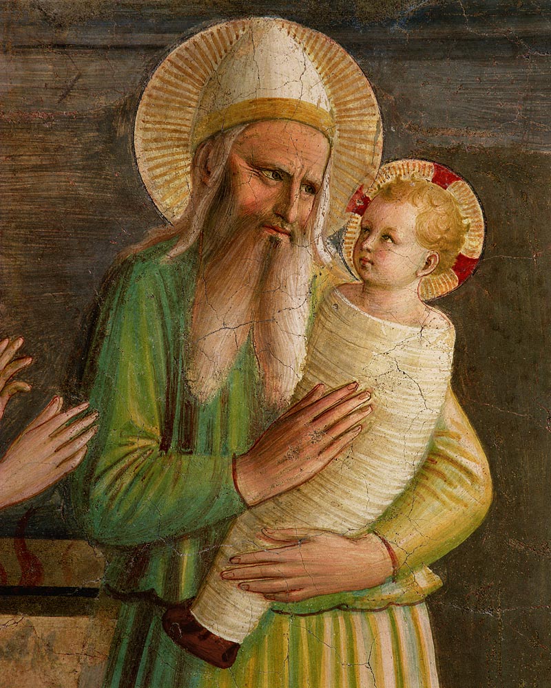 Simeon with the Christ Child, detail from The Presentation in the Temple à Fra Beato Angelico