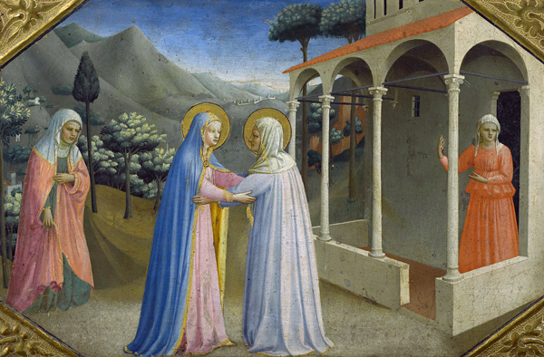 Visitation, from the predella of the Annunciation Alterpiece à Fra Beato Angelico