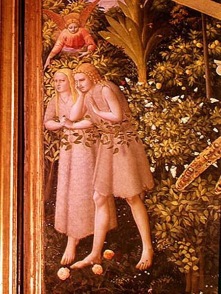 Adam and Eve Expelled from Paradise, detail from the Annunciation à Fra Beato Angelico