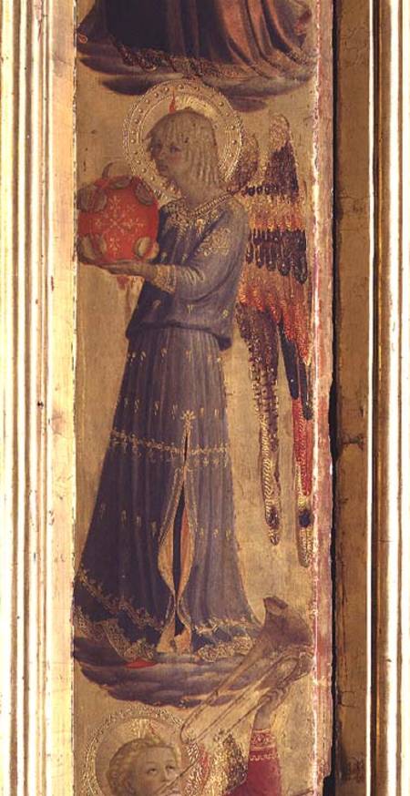 Angel playing a Tambourine, detail from the Linaivoli Triptych à Fra Beato Angelico