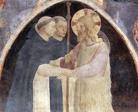Christ Welcomes Two Dominican Friars à Fra Beato Angelico