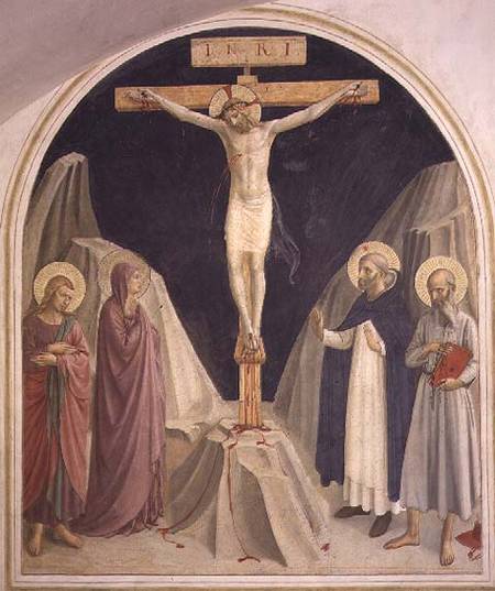 The Crucifixion, with SS. Dominic and Jerome à Fra Beato Angelico