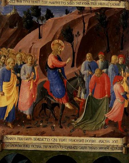 Entry of Christ into Jerusalem, detail from panel three of the Silver Treasury of Santissima Annunzi à Fra Beato Angelico