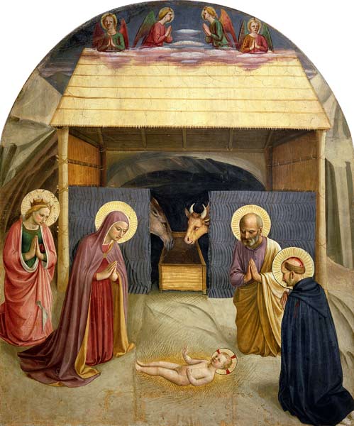 Nativity, with St. Catherine of Alexandria and St. Peter the Martyr à Fra Beato Angelico