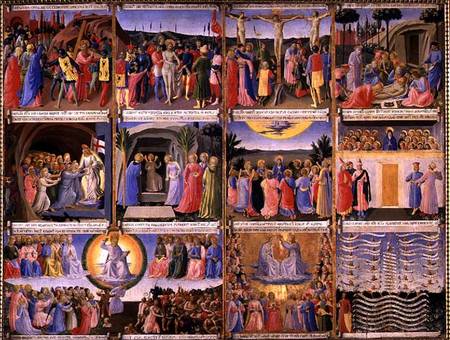 Scenes from the Passion of Christ and the Last Judgement, originally drawers from a cabinet storing à Fra Beato Angelico