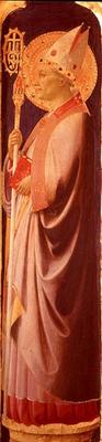 St. Augustine, pilaster from the reverse of the right-hand side panel of Santa Trinita Altarpiece, c à Fra Beato Angelico