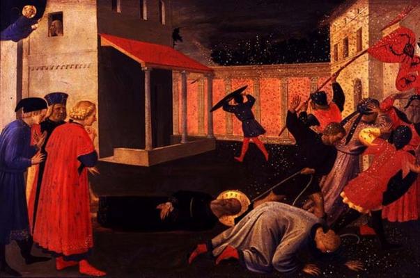The Martyrdom of St. Mark, predella from the Linaiuoli Triptych, 1433 (tempera on panel) à Fra Beato Angelico