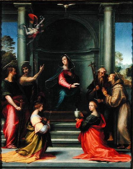 The Annunciation with Saints à Fra Bartolommeo