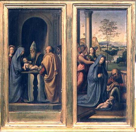 The Circumcision and the Nativity à Fra Bartolommeo